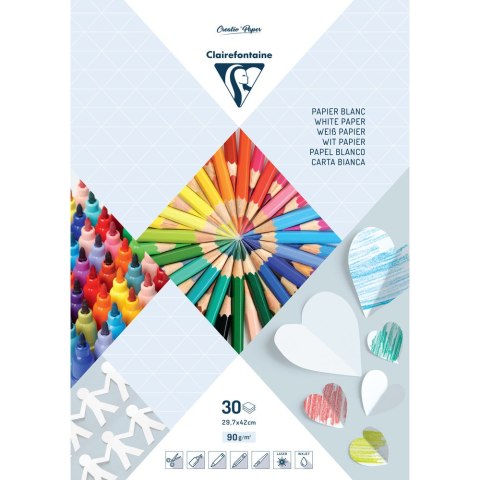 Blok papieru Białego A3, 90 g, 30 ark. Blok papieru Białego A3, 90 g, 30 ark.
