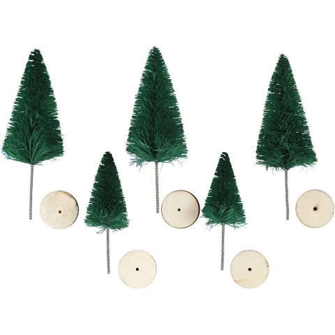 Choinki z podstawkami 4-6 cm 5 szt. Choinki z podstawkami 4-6 cm 5 szt.