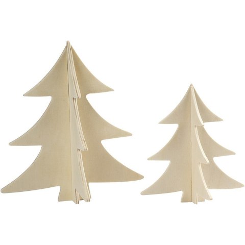 Choinki ze sklejki H: 13 i 18 cm Choinki ze sklejki H: 13 i 18 cm