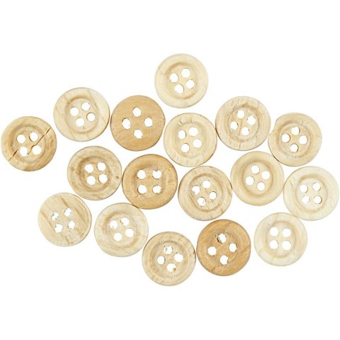 Drewniane guziki D: 8 mm, 50 szt. Drewniane guziki D: 8 mm, 50 szt.