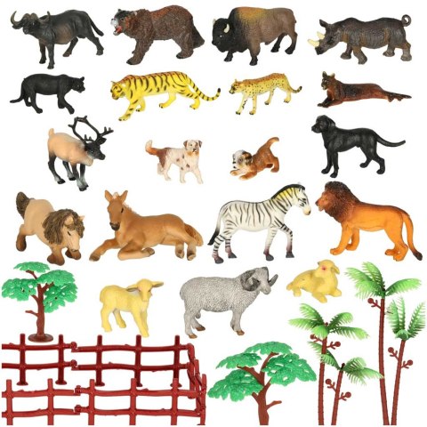 Figurki zwierzęta zoo zestaw do zabawy 31 el. Figurki zwierzęta zoo zestaw do zabawy 31 el.