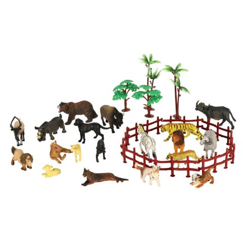 Figurki zwierzęta zoo zestaw do zabawy 31 el. Figurki zwierzęta zoo zestaw do zabawy 31 el.