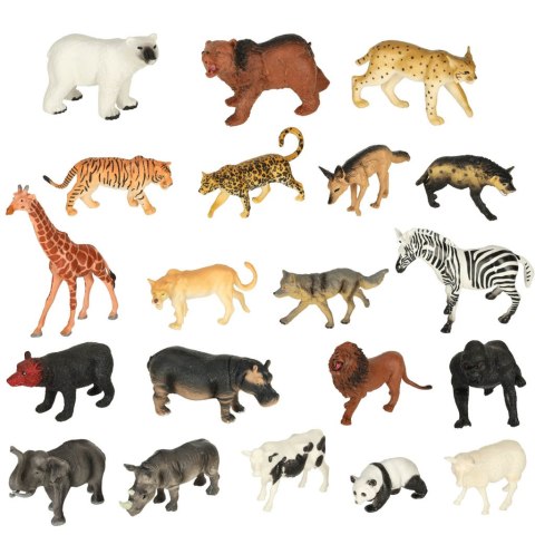 Figurki zwierzęta zoo zestaw do zabawy 59 el. Figurki zwierzęta zoo zestaw do zabawy 59 el.