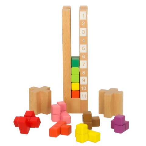 Klocki drewniane edukacyjne układanka Montessori kolorowe Klocki drewniane edukacyjne układanka Montessori kolorowe