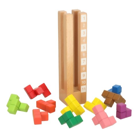 Klocki drewniane edukacyjne układanka Montessori kolorowe Klocki drewniane edukacyjne układanka Montessori kolorowe