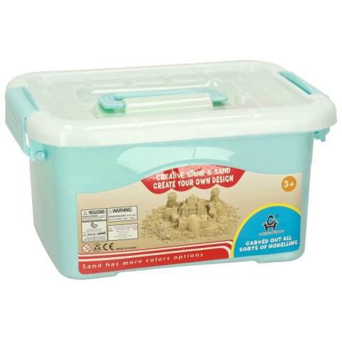 Piasek Kinetyczny w pudełku 2kg foremki niebieski Piasek Kinetyczny w pudełku 2kg foremki niebieski