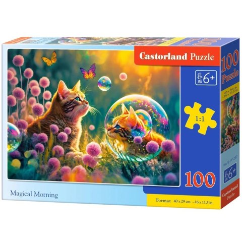 Puzzle układanka 100 elementów Magiczny poranek Kot 6+ CASTORLAND Puzzle układanka 100 elementów Magiczny poranek Kot 6+ CASTORLAND