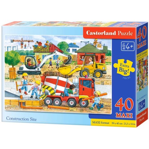 Puzzle 40 układanka elementów Plac budowy 4+ CASTORLAND Puzzle 40 układanka elementów Plac budowy 4+ CASTORLAND