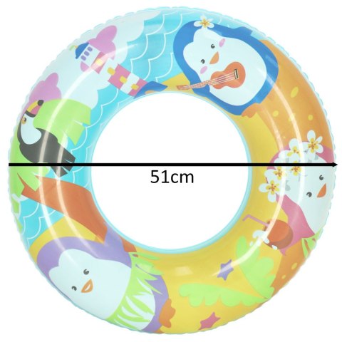 Kółko do pływania dmuchane BESTWAY 36113 pingwiny 51cm Kółko do pływania dmuchane BESTWAY 36113 pingwiny 51cm