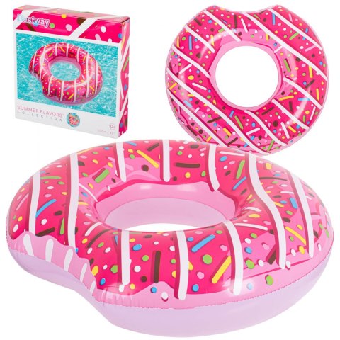 Kółko do pływania dmuchane BESTWAY 36118 donut różowe 107cm Kółko do pływania dmuchane BESTWAY 36118 donut różowe 107cm
