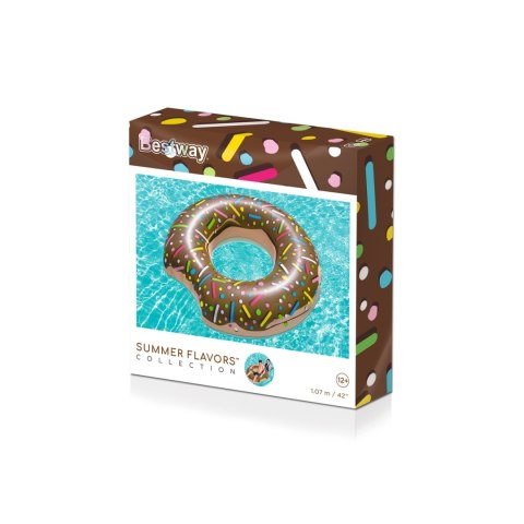 Kółko do pływania dmuchane BESTWAY 36188 donut brązowe 107cm Kółko do pływania dmuchane BESTWAY 36188 donut brązowe 107cm