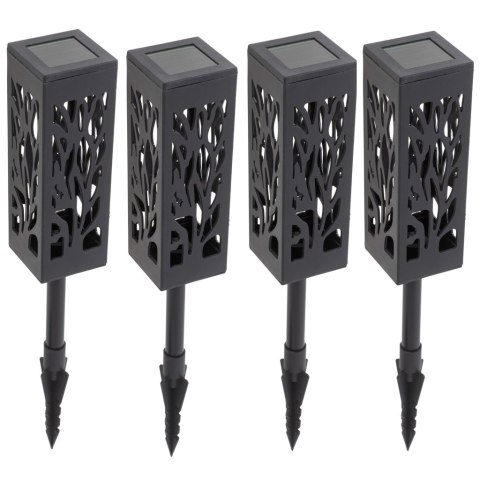 Lampy lampiony solarne stojące dekoracyjne 4 sztuki Lampy lampiony solarne stojące dekoracyjne 4 sztuki