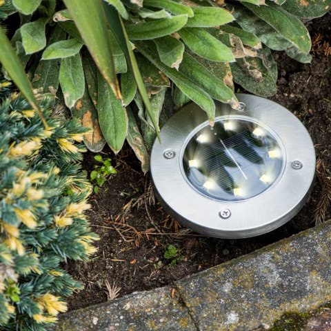 Lampy ogrodowe solarne najazdowe gruntowe 8LED 4szt. zimny biały Lampy ogrodowe solarne najazdowe gruntowe 8LED 4szt. zimny biały