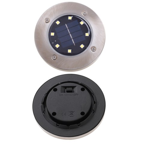 Lampy solarne gruntowe najazdowe ogrodowe 8LED 4szt. ciepły biały Lampy solarne gruntowe najazdowe ogrodowe 8LED 4szt. ciepły biały