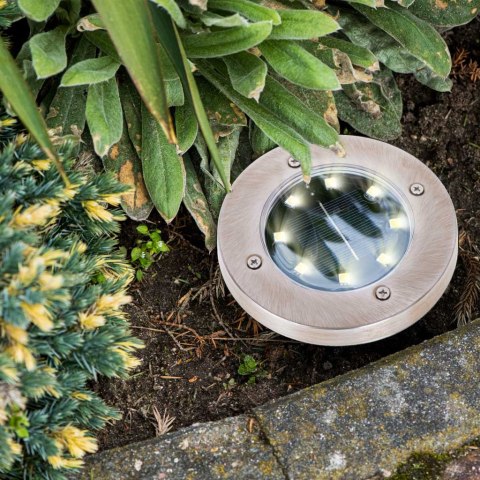 Lampy solarne gruntowe najazdowe ogrodowe 8LED 4szt. ciepły biały Lampy solarne gruntowe najazdowe ogrodowe 8LED 4szt. ciepły biały