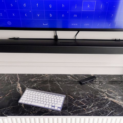Klawiatura bezprzewodowa bluetooth Smart TV srebrna Klawiatura bezprzewodowa bluetooth Smart TV srebrna