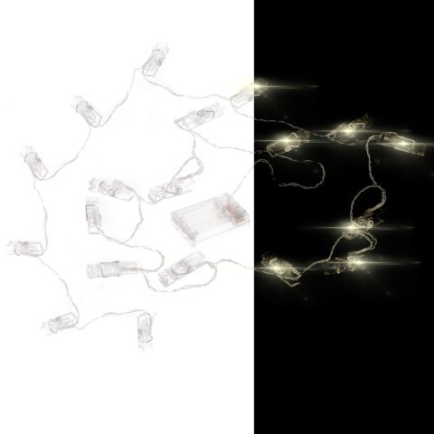 Lampki LED klamerki klipsy spinacze na zdjęcia 1,5m 10LED ciepły biały na baterie Lampki LED klamerki klipsy spinacze na zdjęcia 1,5m 10LED ciepły biały na baterie