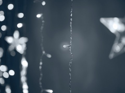 Lampki LED kurtyna gwiazdki świąteczne choinkowe 2,5m 138LED zimny biały 8 trybów świecenia Lampki LED kurtyna gwiazdki świąteczne choinkowe 2,5m 138LED zimny biały 8 trybów świecenia