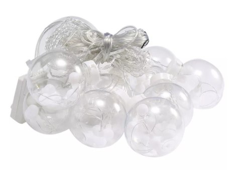 Lampki LED kurtyna kule wiszące świąteczne choinkowe 3m 108LED ciepły biały Lampki LED kurtyna kule wiszące świąteczne choinkowe 3m 108LED ciepły biały