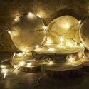 Lampki LED łańcuch gwiazdki świąteczne choinkowe 10m 100LED ciepły biały 8 trybów świecenia