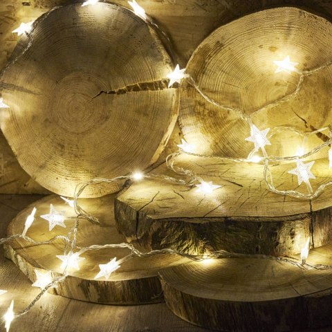 Lampki LED łańcuch gwiazdki świąteczne choinkowe 10m 100LED ciepły biały 8 trybów świecenia Lampki LED łańcuch gwiazdki świąteczne choinkowe 10m 100LED ciepły biały 8 trybów świecenia