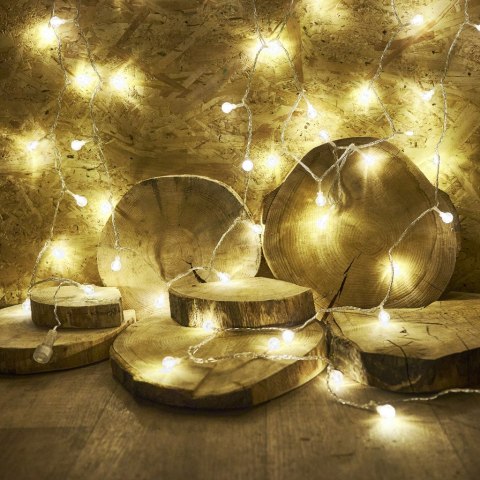Lampki LED łańcuch kulki ślub wesele 10m 100LED ciepły biały Lampki LED łańcuch kulki ślub wesele 10m 100LED ciepły biały