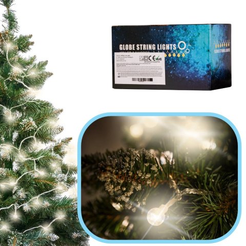 Lampki LED łańcuch kulki ślub wesele 10m 100LED ciepły biały Lampki LED łańcuch kulki ślub wesele 10m 100LED ciepły biały