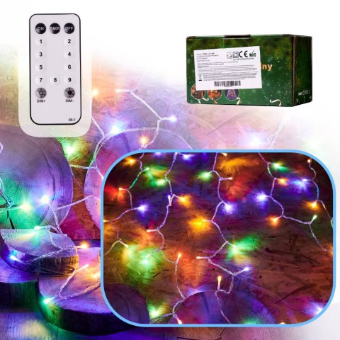 Lampki LED łańcuch lampki choinkowe świąteczne 10m 100LED pilot zasilacz Lampki LED łańcuch lampki choinkowe świąteczne 10m 100LED pilot zasilacz