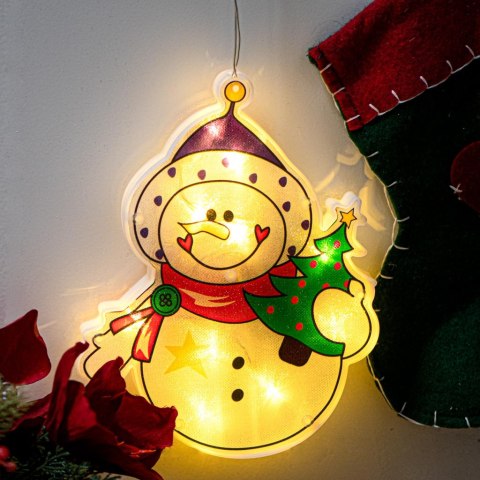 Lampki LED wisząca ozdoba dekoracja okna świąteczna przyssawka bałwan Lampki LED wisząca ozdoba dekoracja okna świąteczna przyssawka bałwan