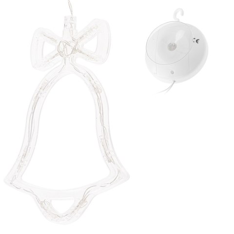 Lampki LED wisząca ozdoba dekoracja okna świąteczne choinkowe dzwoneczek przyssawki 10 LED Lampki LED wisząca ozdoba dekoracja okna świąteczne choinkowe dzwoneczek przyssawki 10 LED