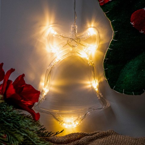 Lampki LED wisząca ozdoba dekoracja okna świąteczne choinkowe dzwoneczek przyssawki 10 LED Lampki LED wisząca ozdoba dekoracja okna świąteczne choinkowe dzwoneczek przyssawki 10 LED
