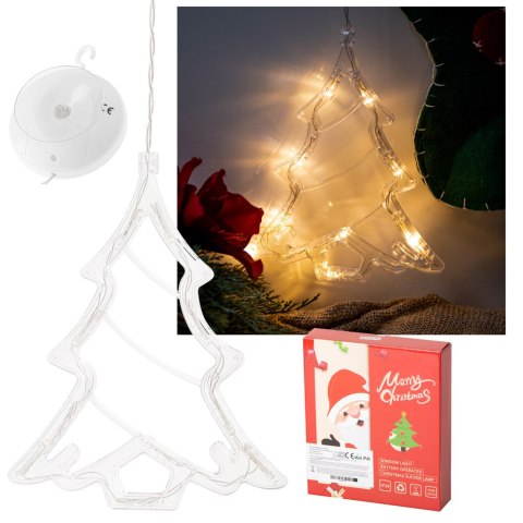 Lampki LED wisząca ozdoba dekoracja okna świąteczne choinkowe przyssawki 10 LED Lampki LED wisząca ozdoba dekoracja okna świąteczne choinkowe przyssawki 10 LED