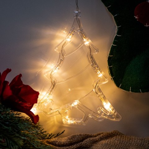 Lampki LED wisząca ozdoba dekoracja okna świąteczne choinkowe przyssawki 10 LED Lampki LED wisząca ozdoba dekoracja okna świąteczne choinkowe przyssawki 10 LED