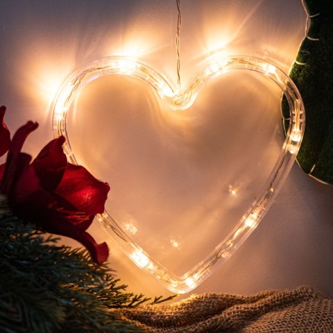 Lampki LED wisząca ozdoba dekoracja świąteczne choinkowe serce 10 LED Lampki LED wisząca ozdoba dekoracja świąteczne choinkowe serce 10 LED