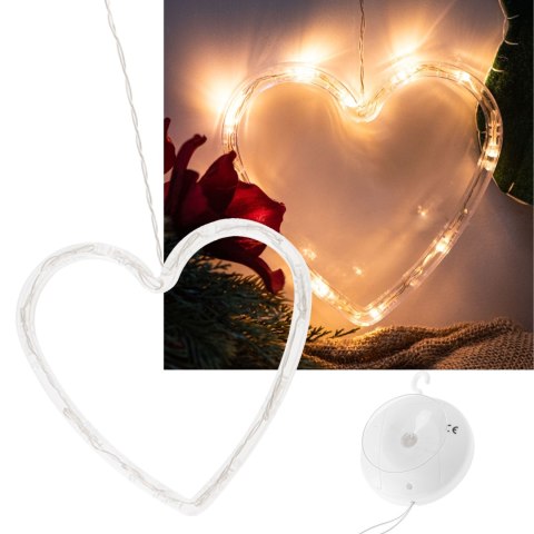 Lampki LED wisząca ozdoba dekoracja świąteczne choinkowe serce 10 LED Lampki LED wisząca ozdoba dekoracja świąteczne choinkowe serce 10 LED