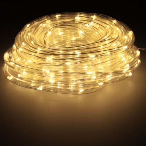 Lampki LED zewnętrzne wąż świetlny sznur na balkon świąteczne choinkowe 10m 100LED ciepły biały 8 trybów świecenia Lampki LED zewnętrzne wąż świetlny sznur na balkon świąteczne choinkowe 10m 100LED ciepły biały 8 trybów świecenia
