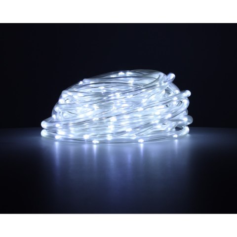 Lampki LED zewnętrzne wąż świetlny sznur na balkon świąteczne choinkowe 10m 100LED zimny biały 8 trybów świecenia Lampki LED zewnętrzne wąż świetlny sznur na balkon świąteczne choinkowe 10m 100LED zimny biały 8 trybów świecenia