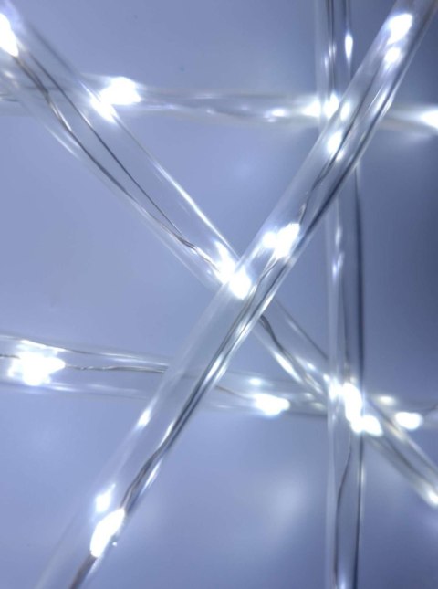 Lampki LED zewnętrzne wąż świetlny sznur na balkon świąteczne choinkowe 10m 100LED zimny biały 8 trybów świecenia Lampki LED zewnętrzne wąż świetlny sznur na balkon świąteczne choinkowe 10m 100LED zimny biały 8 trybów świecenia
