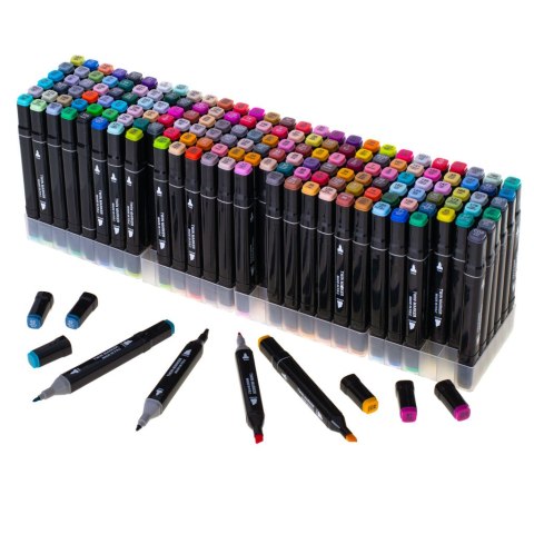 Markery dwustronne mazaki alkoholowe w etui 168 + podstawka Markery dwustronne mazaki alkoholowe w etui 168 + podstawka