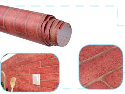 Folia rolka samoprzylepna okleina tapeta cegła 1,22x50m Folia rolka samoprzylepna okleina tapeta cegła 1,22x50m