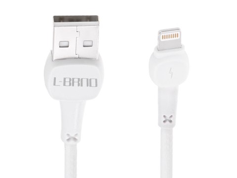 L-BRNO Kabel Lighting szybkie ładowanie USB-A biały 2A 100 cm L-BRNO Kabel Lighting szybkie ładowanie USB-A biały 2A 100 cm