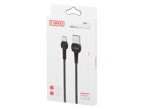 L-BRNO Kabel USB - USB typ-C szybkie ładowanie NB132 czarny L-BRNO Kabel USB - USB typ-C szybkie ładowanie NB132 czarny
