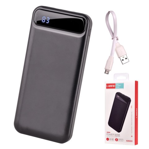 L-BRNO PowerBank Power Bank 10000mAh 2USB czarny L-BRNO PowerBank Power Bank 10000mAh 2USB czarny
