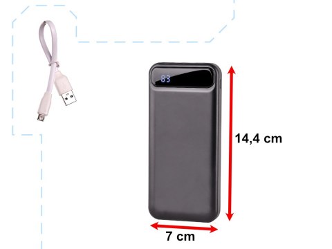L-BRNO PowerBank Power Bank 10000mAh 2USB czarny L-BRNO PowerBank Power Bank 10000mAh 2USB czarny