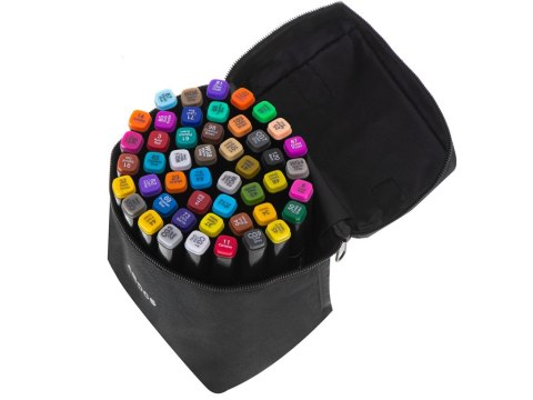 Markery dwustronne alkoholowe w etui 48 sztuk Markery dwustronne alkoholowe w etui 48 sztuk
