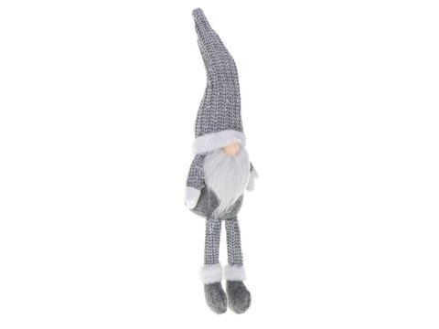 Krasnal skrzat świąteczny z brodą szary 47cm Krasnal skrzat świąteczny z brodą szary 47cm