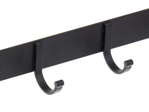 Wieszak haczyk na drzwi ubrania 32cm 5 haków czarny Wieszak haczyk na drzwi ubrania 32cm 5 haków czarny