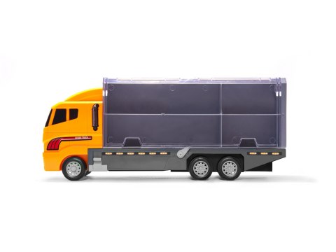Transporter ciężarówka TIR wyrzutnia + metalowe auta maszyny budowlane Transporter ciężarówka TIR wyrzutnia + metalowe auta maszyny budowlane