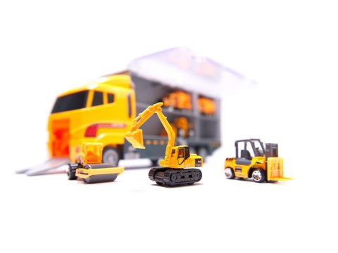Transporter ciężarówka TIR wyrzutnia + metalowe auta maszyny budowlane Transporter ciężarówka TIR wyrzutnia + metalowe auta maszyny budowlane