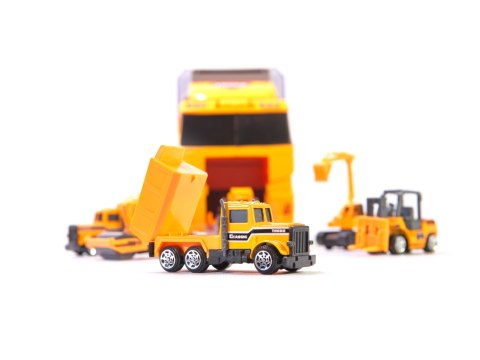 Transporter ciężarówka TIR wyrzutnia + metalowe auta maszyny budowlane Transporter ciężarówka TIR wyrzutnia + metalowe auta maszyny budowlane